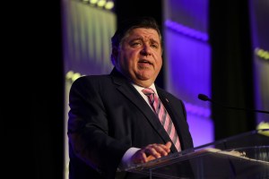 Illinois Gov. J.B. Pritzker speaks during the 120th Annual Meeting of the Chicagoland Chamber of Commerce at the Hilton in the Loop on June 4, 2024, in Chicago. (Eileen T. Meslar/Chicago Tribune/Tribune News Service via Getty Images)