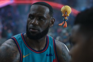 Space Jam: A New Legacy (2021).LEBRON JAMES (L) and TWEETY BIRD.Credit: Warner Bros.